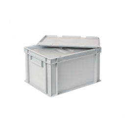 EPS-Thermobox in Eurobox mit Deckel, LxBxH 400x300x235 mm, grau